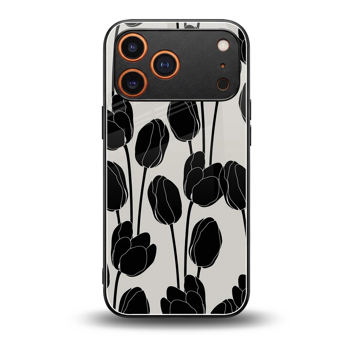 Midnight Rose back phone cover | glass case for iphone 17 pro max