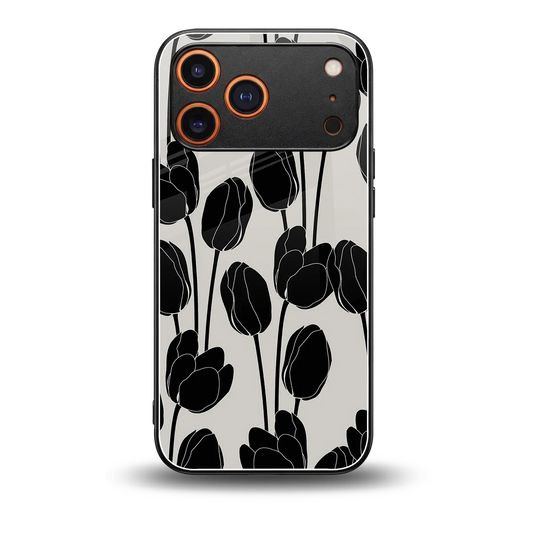 Midnight Rose back phone cover | glass case for iphone 17 pro max