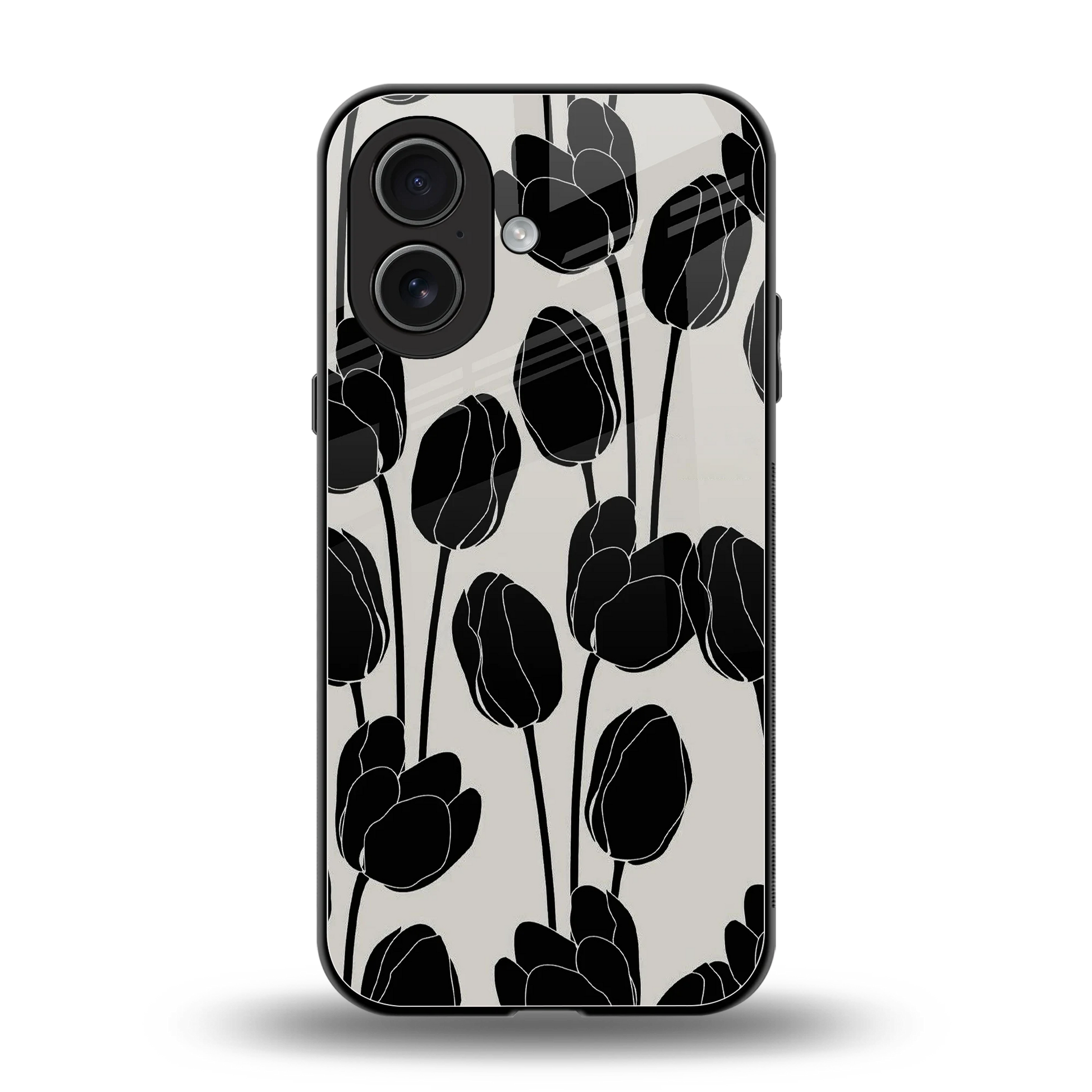 Midnight Rose back phone cover | glass case for iphone 17