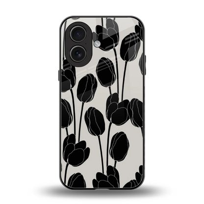 Midnight Rose back phone cover | glass case for iphone 17