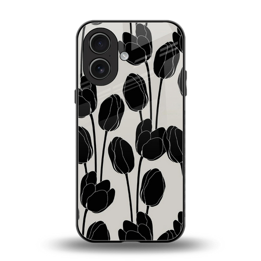 Midnight Rose back phone cover | glass case for iphone 17