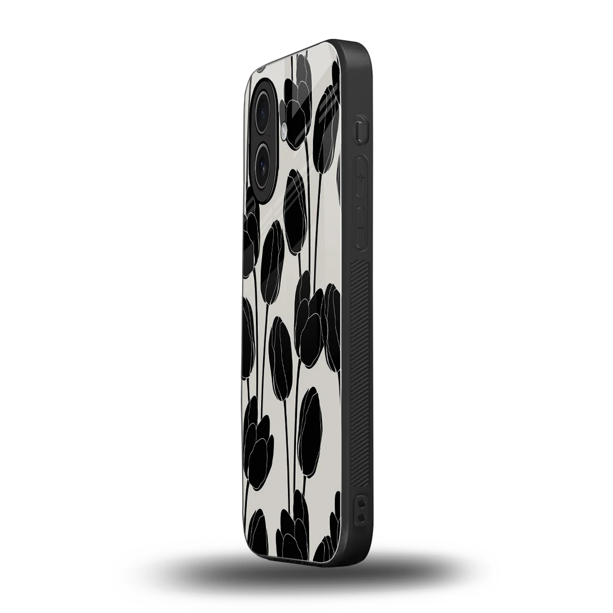 Midnight Rose iphone 17 mobile cover | shockproof glass phone case