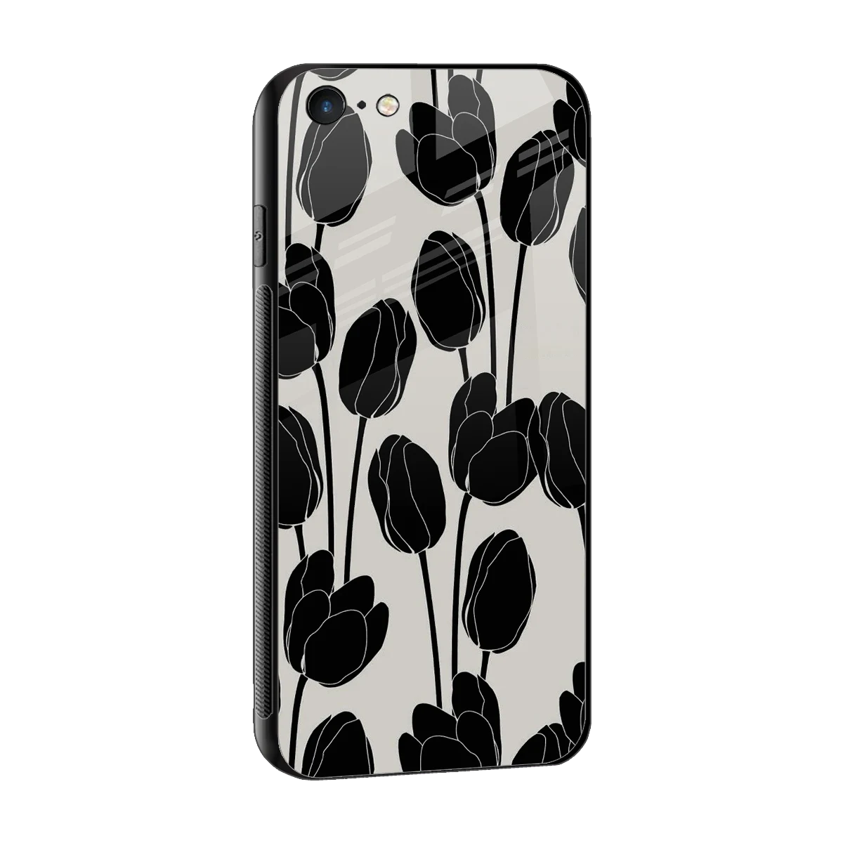 Midnight Rose sleek iphone 6 cover with tempered glass back and TPU edges