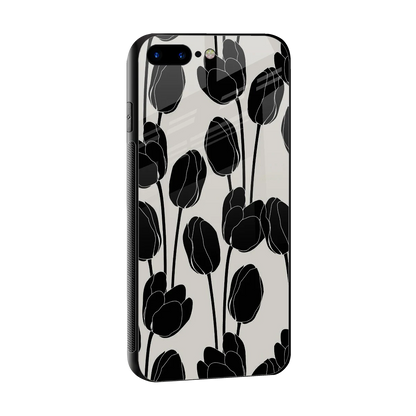 Midnight Rose sleek iphone 8 plus cover with tempered glass back and TPU edges