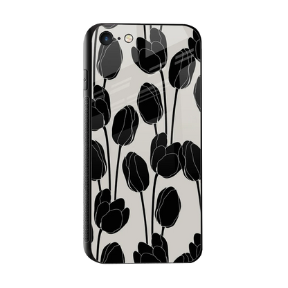 Midnight Rose sleek iphone 7 cover with tempered glass back and TPU edges