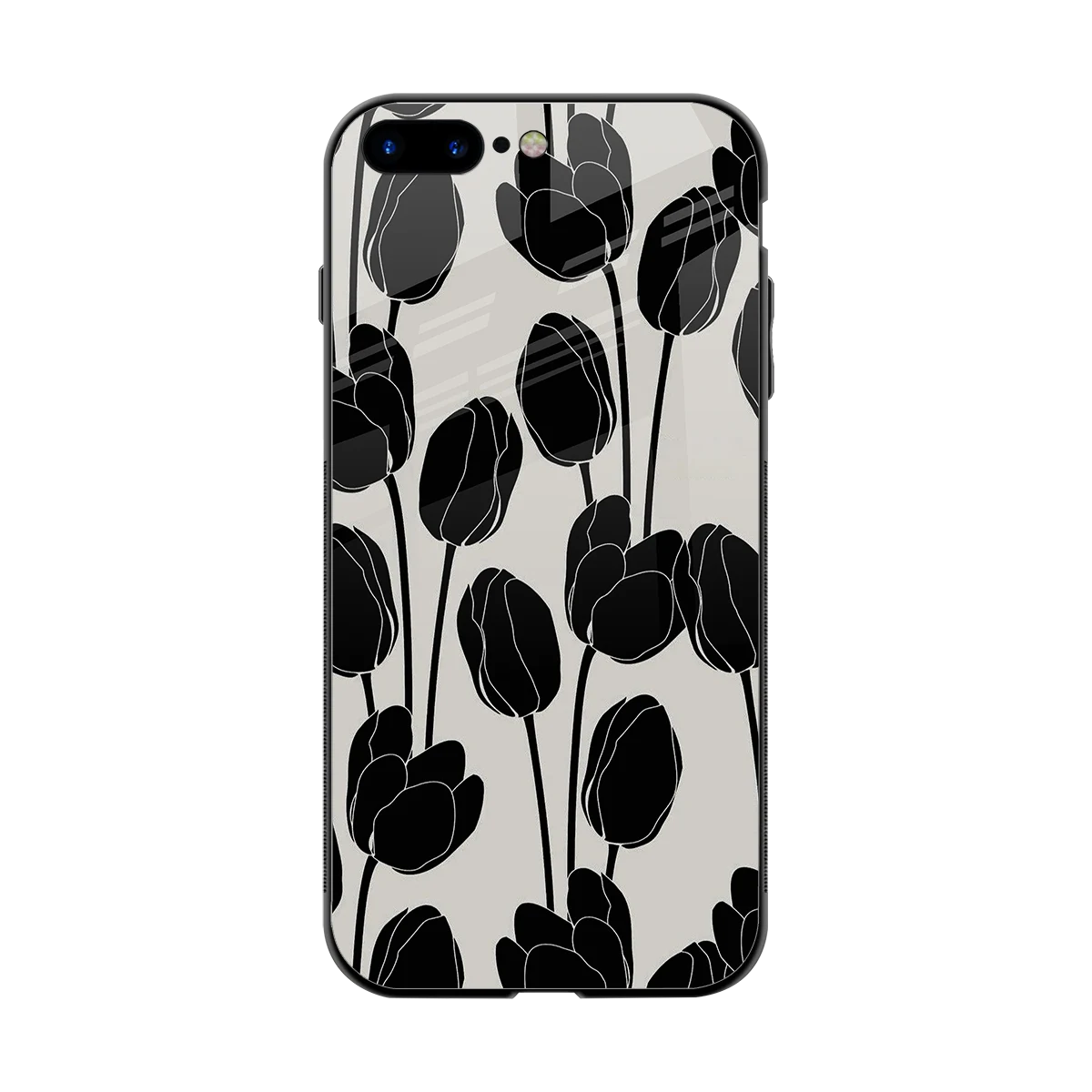 Midnight Rose back phone cover | glass case for iphone 8 plus