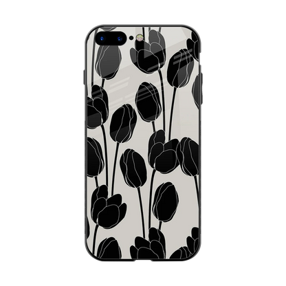 Midnight Rose back phone cover | glass case for iphone 8 plus