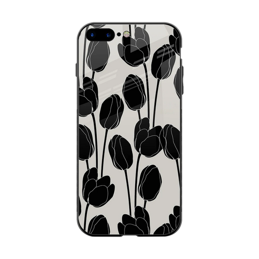 Midnight Rose back phone cover | glass case for iphone 8 plus