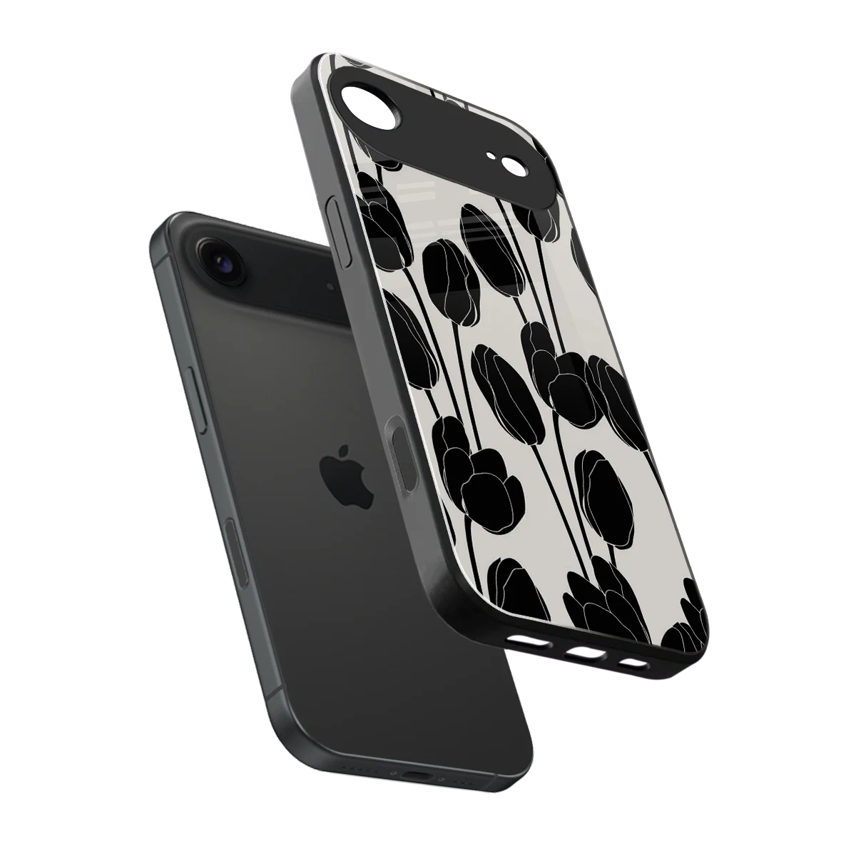 Midnight Rose sleek iphone air cover with tempered glass back and TPU edges