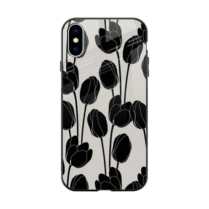Midnight Rose back phone cover | glass case for iphone xs