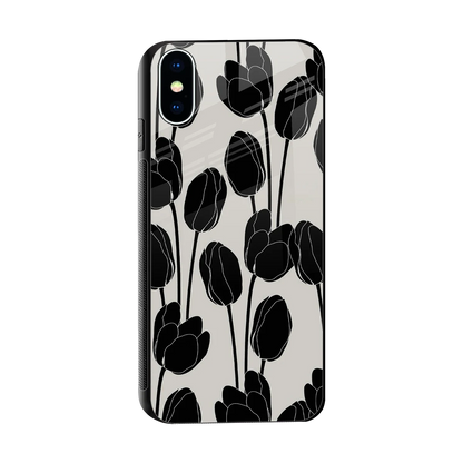 Midnight Rose sleek iphone x cover with tempered glass back and TPU edges