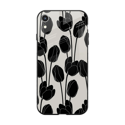 Midnight Rose back phone cover | glass case for iphone xr