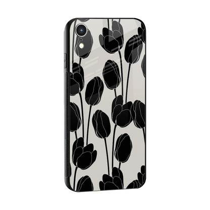 Midnight Rose sleek iphone xr cover with tempered glass back and TPU edges