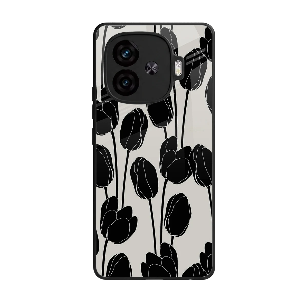 Midnight Rose back phone cover | glass case for iqoo neo 10r 5g