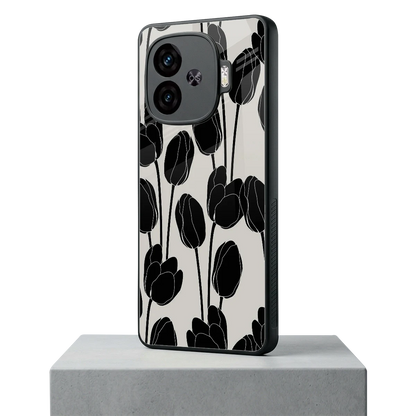 Midnight Rose iqoo neo 10r 5g mobile cover | shockproof glass phone case