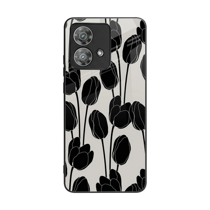 Midnight Rose back phone cover | glass case for motorola edge 40 neo 5g