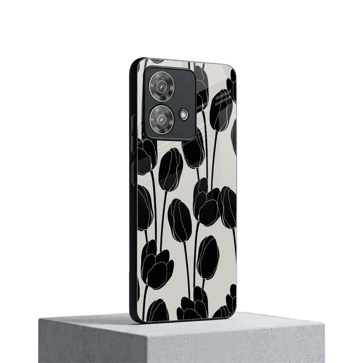 Midnight Rose motorola edge 40 neo 5g mobile cover | shockproof glass phone case