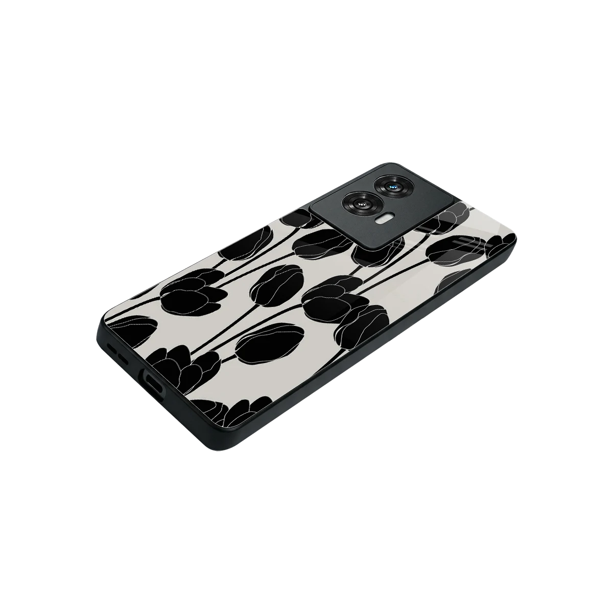 Midnight Rose stylish phone case for motorola edge 50 fusion | glossy glass and slim fit