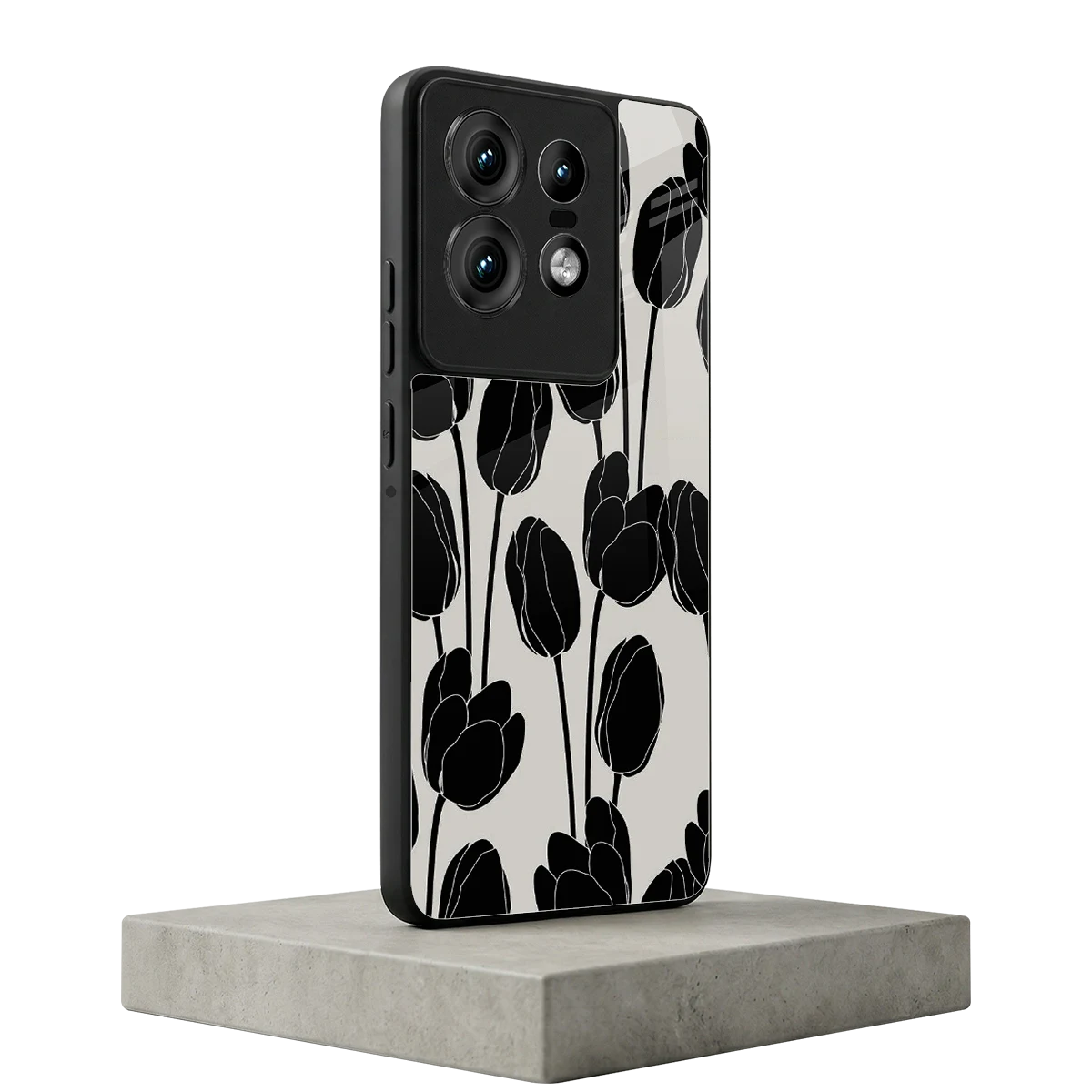 Midnight Rose motorola edge 50 pro mobile cover | shockproof glass phone case