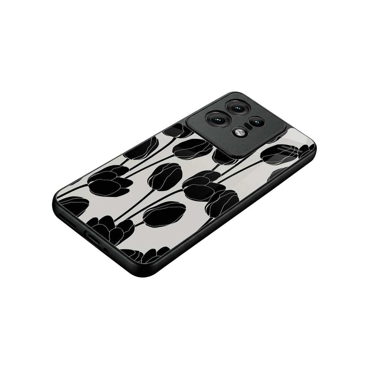 Midnight Rose stylish phone case for motorola edge 50 pro | glossy glass and slim fit