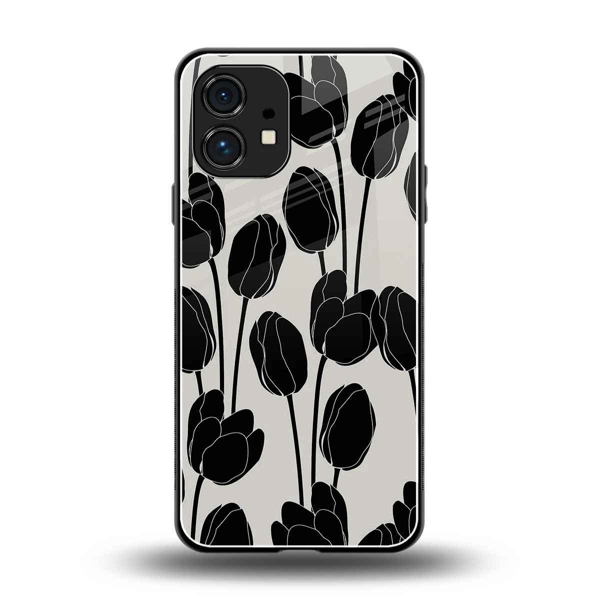 Midnight Rose back phone cover | glass case for nothing phone 1
