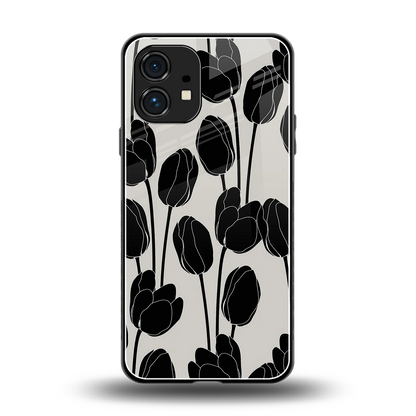 Midnight Rose back phone cover | glass case for nothing phone 1