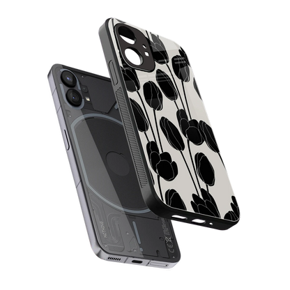 Midnight Rose sleek nothing phone 1 cover with tempered glass back and TPU edges