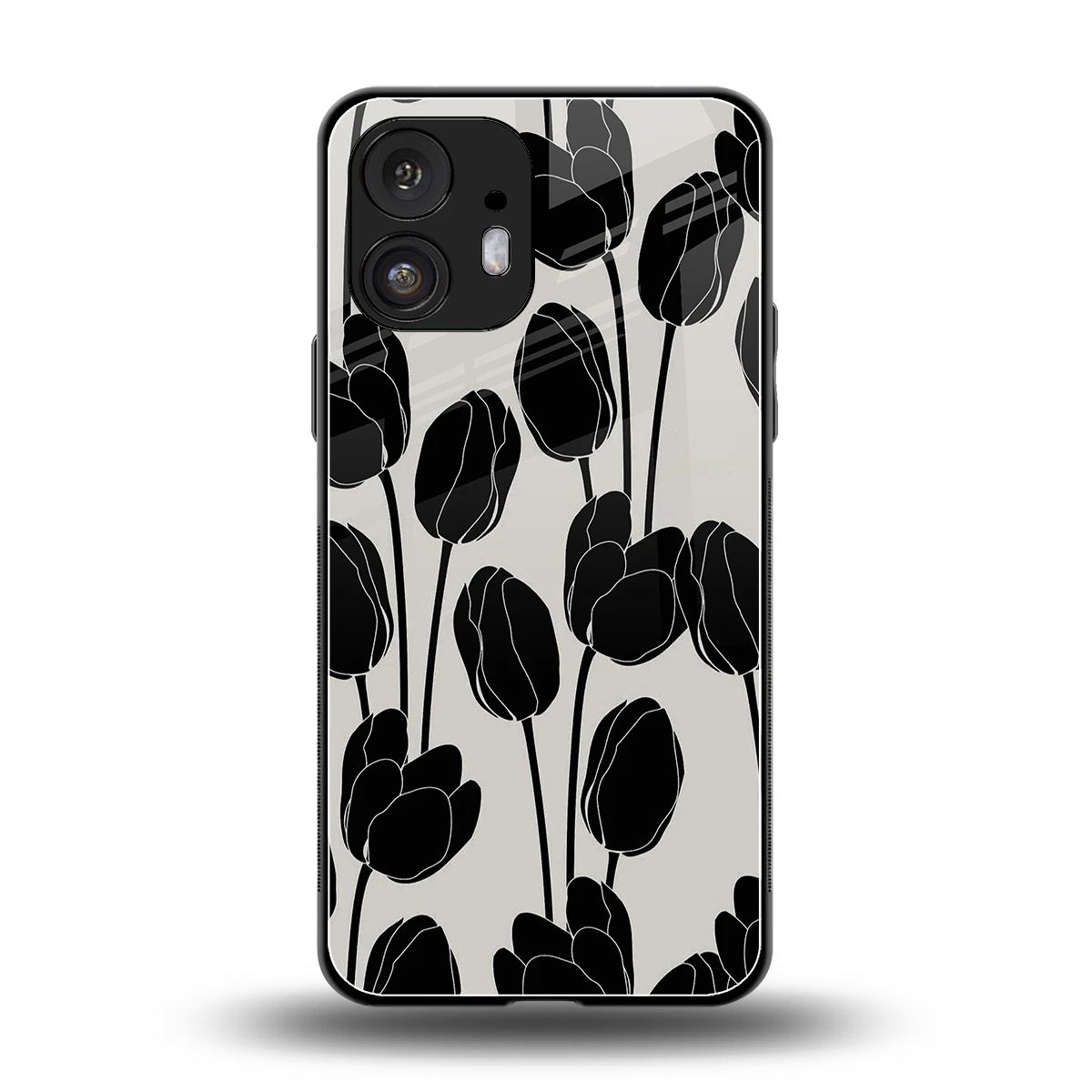 Midnight Rose back phone cover | glass case for nothing phone 2