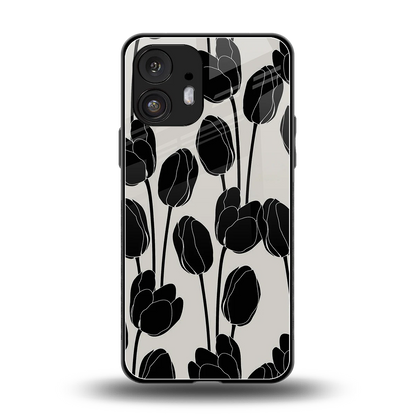 Midnight Rose back phone cover | glass case for nothing phone 2