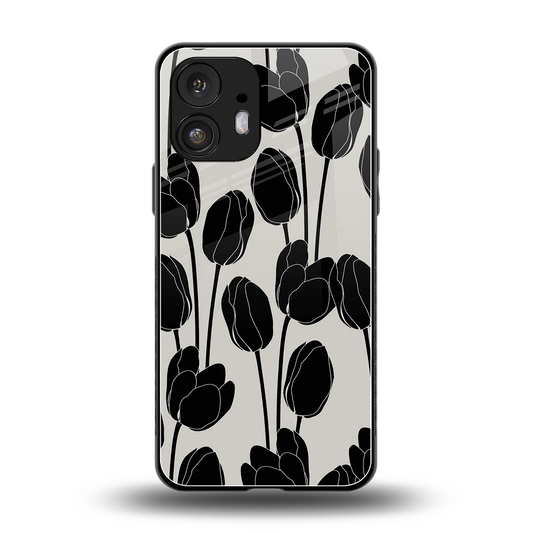 Midnight Rose back phone cover | glass case for nothing phone 2