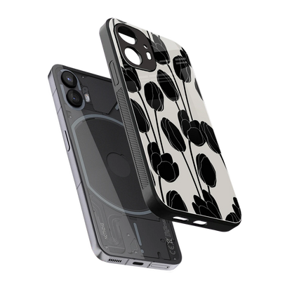 Midnight Rose sleek nothing phone 2 cover with tempered glass back and TPU edges