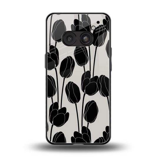 Midnight Rose back phone cover | glass case for nothing phone 2a
