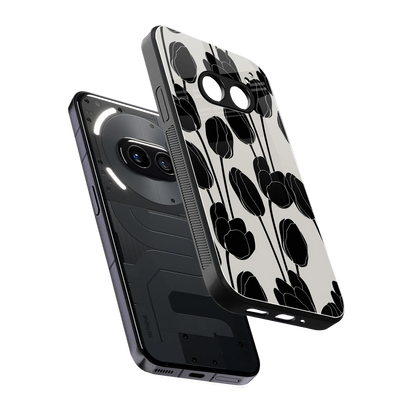 Midnight Rose sleek nothing phone 2a cover with tempered glass back and TPU edges