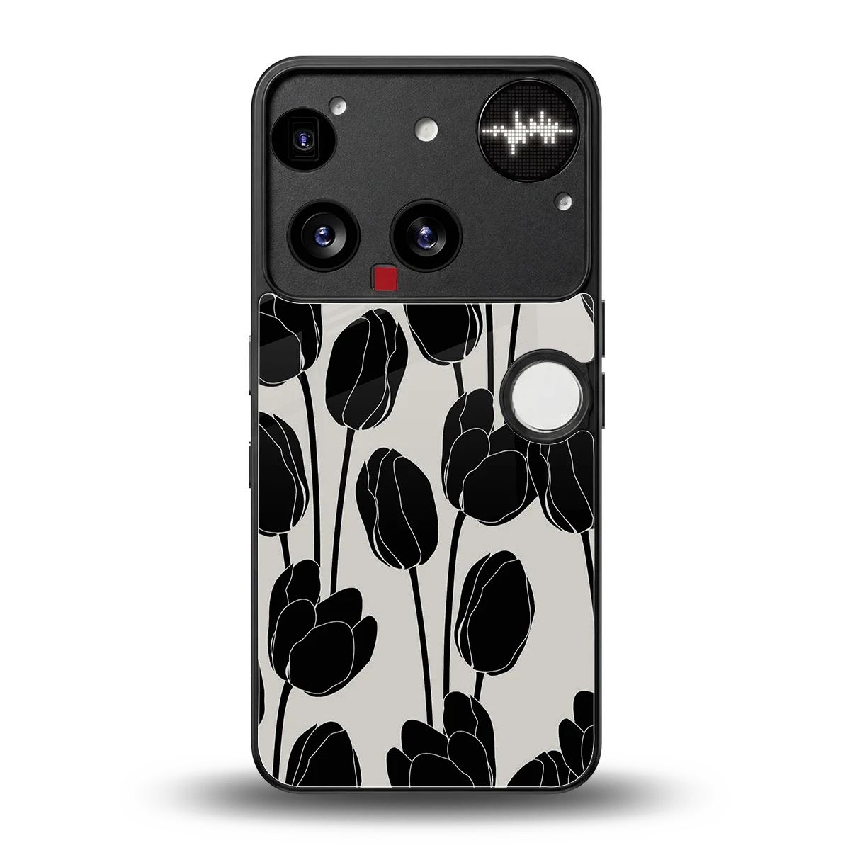 Midnight Rose back phone cover | glass case for nothing phone 3