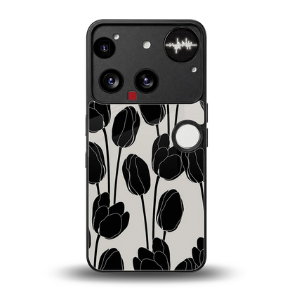Midnight Rose back phone cover | glass case for nothing phone 3