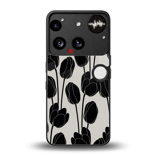 Midnight Rose back phone cover | glass case for nothing phone 3