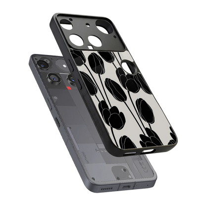 Midnight Rose sleek nothing phone 3 cover with tempered glass back and TPU edges