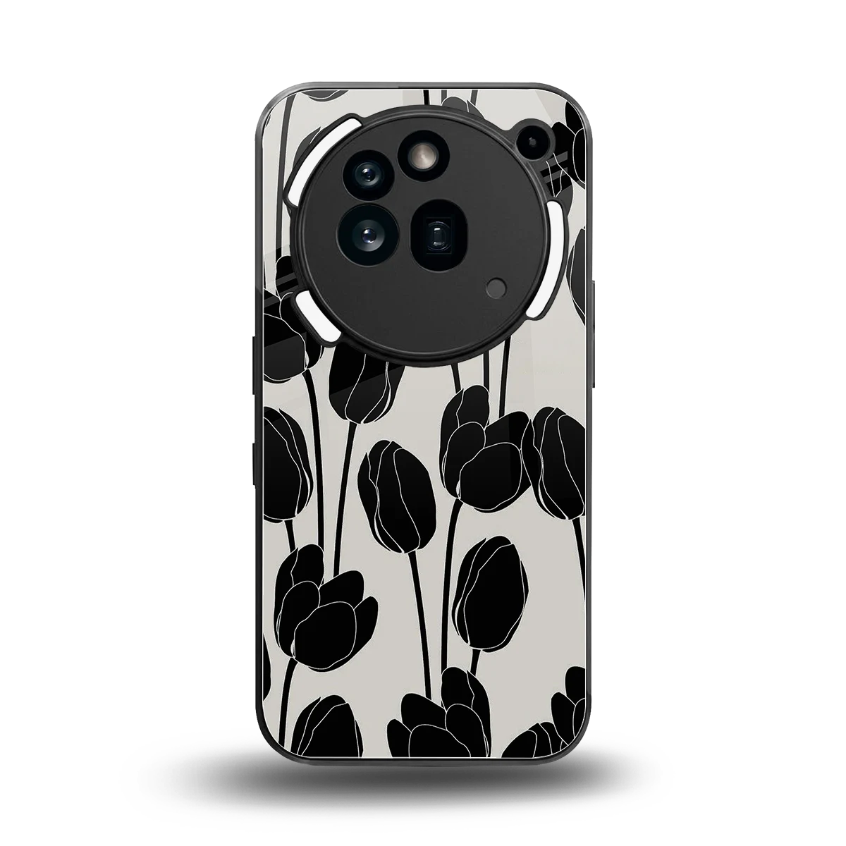 Midnight Rose back phone cover | glass case for nothing phone 3a pro