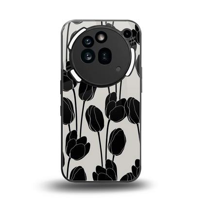 Midnight Rose back phone cover | glass case for nothing phone 3a pro