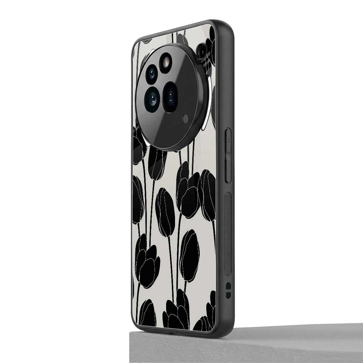 Midnight Rose nothing phone 3a pro mobile cover | shockproof glass phone case