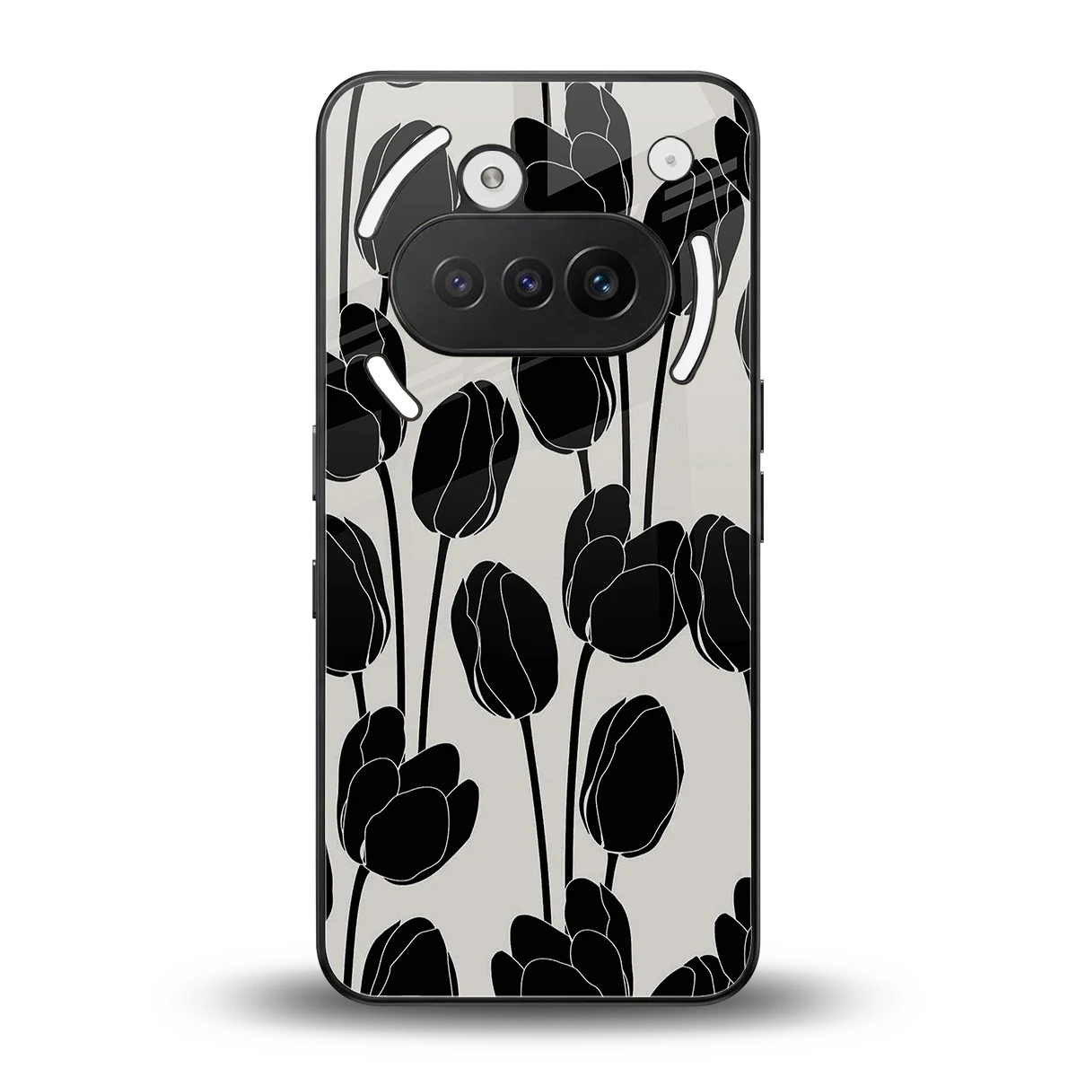 Midnight Rose back phone cover | glass case for nothing phone 3a
