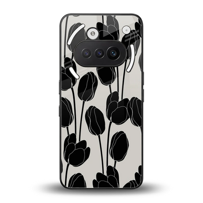 Midnight Rose back phone cover | glass case for nothing phone 3a