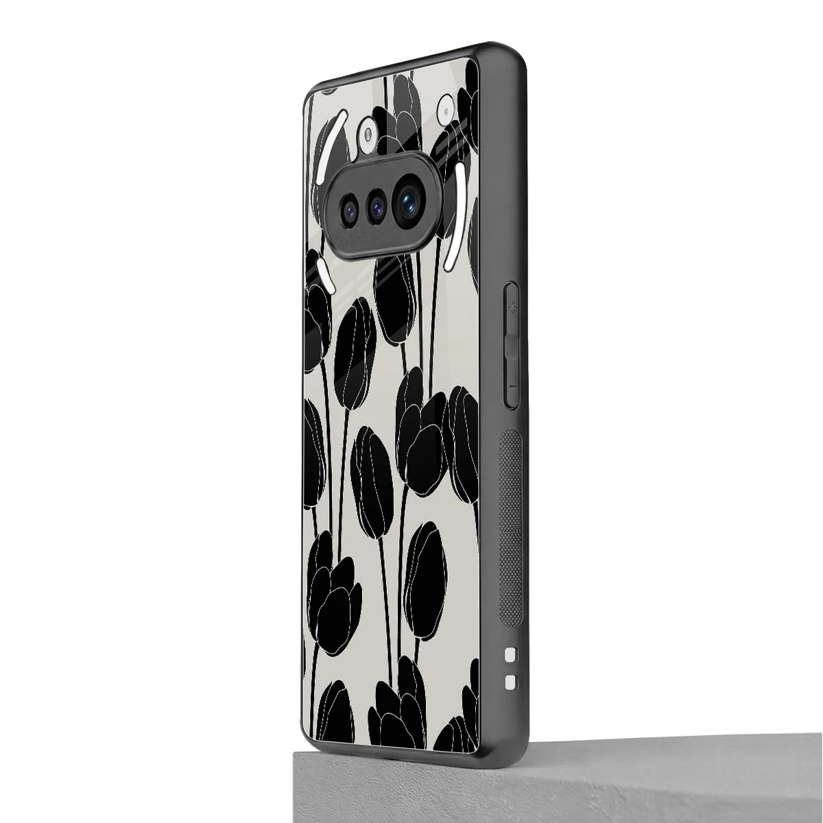 Midnight Rose nothing phone 3a mobile cover | shockproof glass phone case