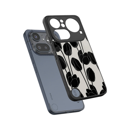 Midnight Rose sleek nothing phone 4a pro cover with tempered glass back and TPU edges