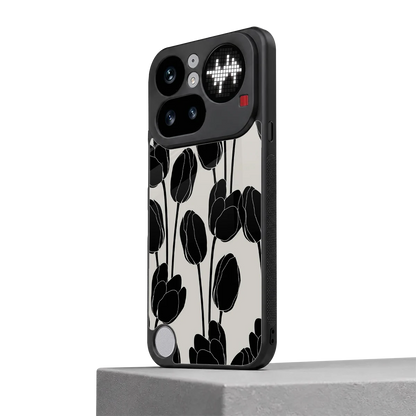 Midnight Rose nothing phone 4a pro mobile cover | shockproof glass phone case