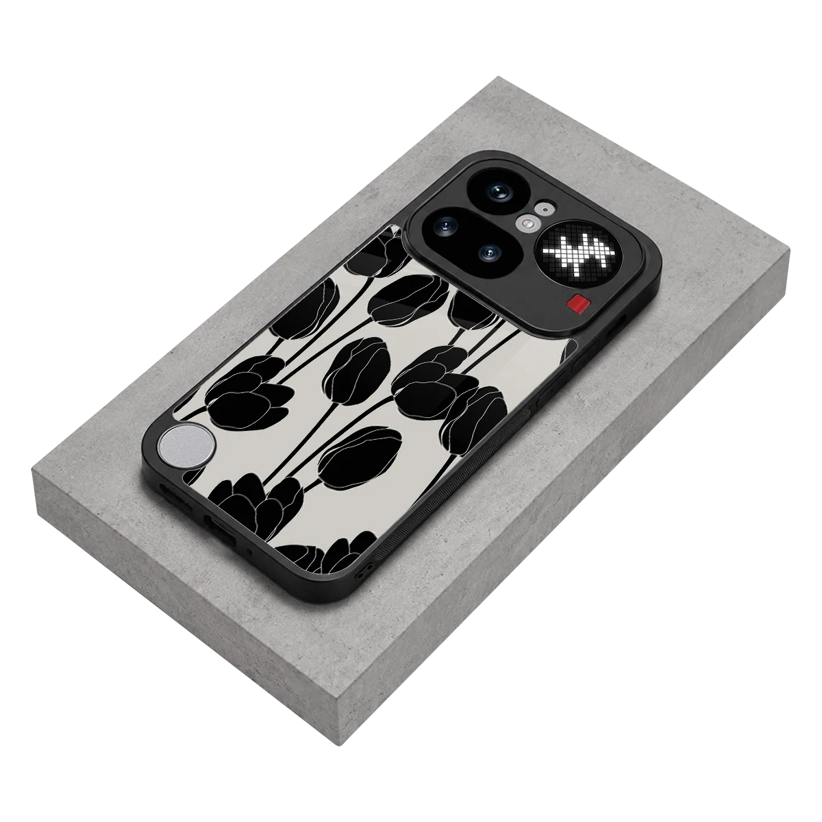 Midnight Rose stylish phone case for nothing phone 4a pro | glossy glass and slim fit