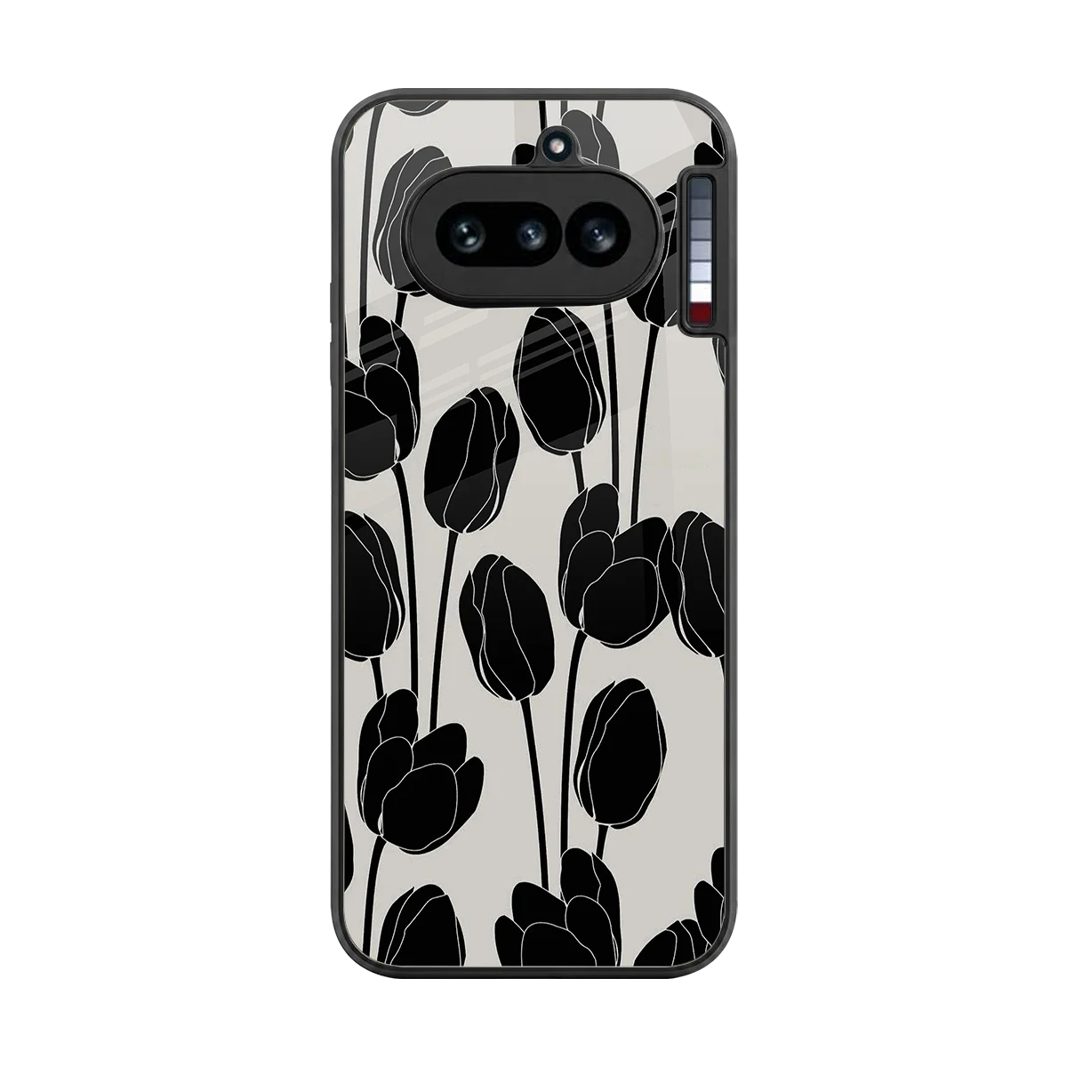 Midnight Rose back phone cover | glass case for nothing phone 4a