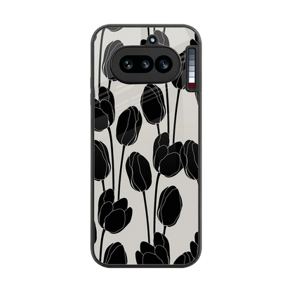 Midnight Rose back phone cover | glass case for nothing phone 4a