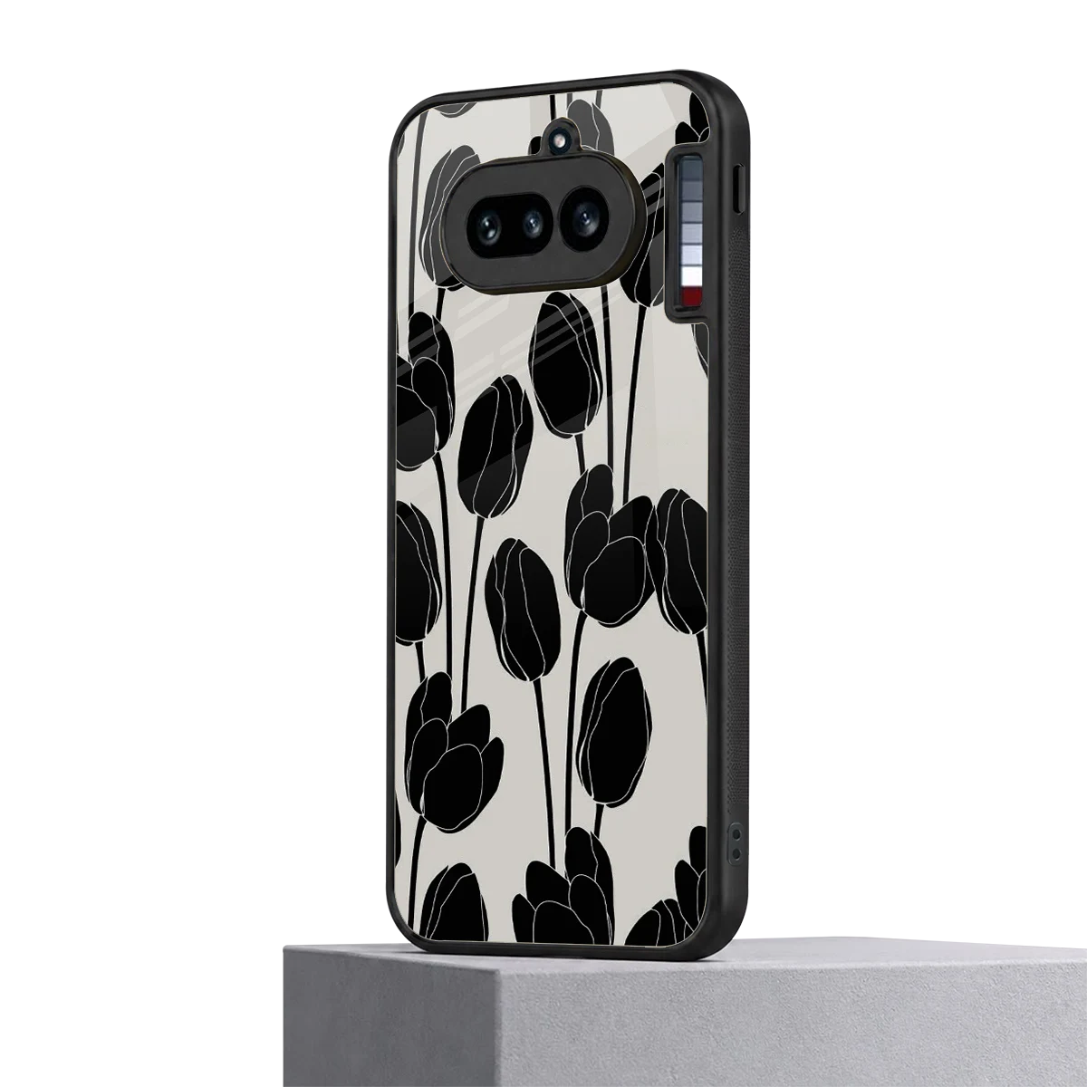 Midnight Rose nothing phone 4a mobile cover | shockproof glass phone case
