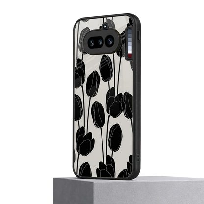 Midnight Rose nothing phone 4a mobile cover | shockproof glass phone case